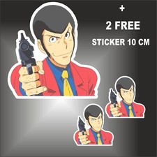adesivo  LUPIN 3 CARTOON  + 2 FREE STICKERS DA 10 CM