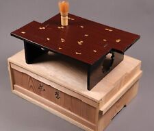 Tavolo calligrafia lacca giapponese 17,99 pollici oro Sakura lavoro aperto espositore