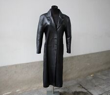 Trench lungo donna pelle monopetto Ashley brooke vintage taglia L
