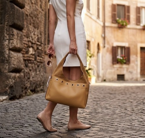 Borsa donna gialla spalla - donna, a