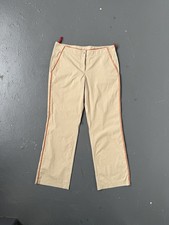 Pantalone tecnico donna Prada Sport taglia 42 UK 10 nuovo con etichetta Made in Italy beige