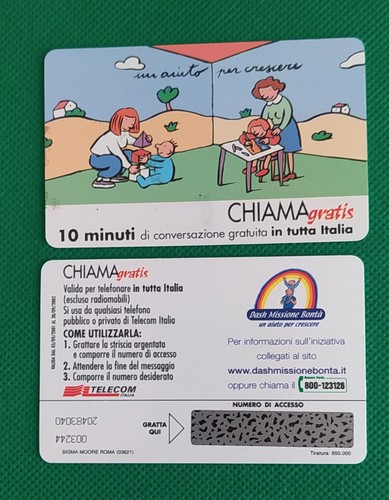 Scheda telefonica nuova tipo