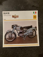 CARTE FICHE MOTO collection ATLAS BIANCHI 125 FRECCIA CELESTE