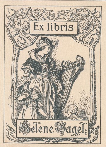 Exlibris bookplate klischee - bookplate,