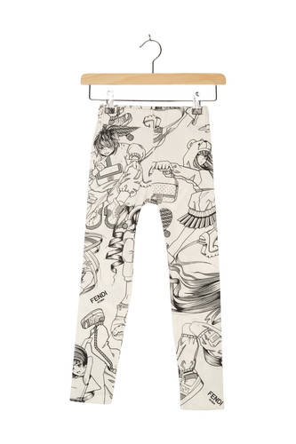 Leggings fendi fumetto cartone - fendi,