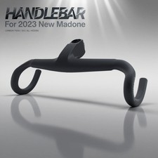 Cavo interno manubrio bici strada fibra di carbonio nero opaco -7° stelo incluso 