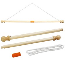 Asta porta banner - banner, legno