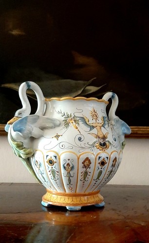 Ginori artistico vaso - ginori, dipinto