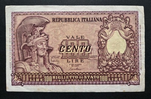 100 lire italia elmata firme - elmata,