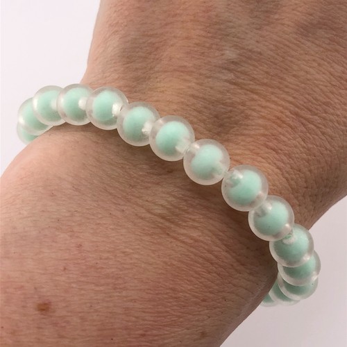 Bracciale perline verdi - bracciale,