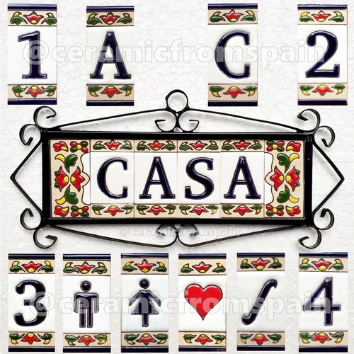 Letras números azulejo - letras, en