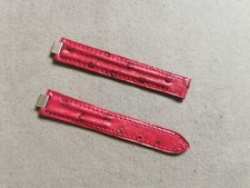 Cartier vintage ostrich red leather strap mm 14 - 12 for Must 21 models newoldst
