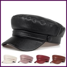 Gorra militar de piel