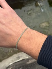 Bracciale Uomo Argento Pietra