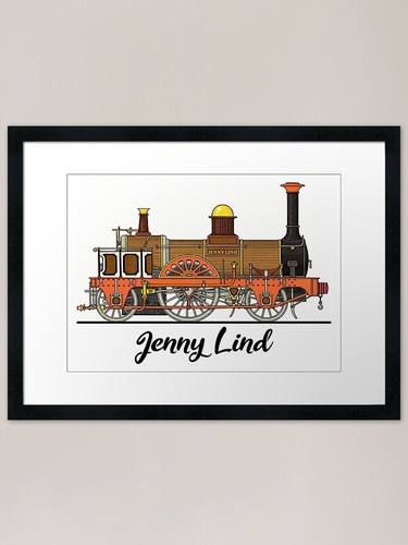 Quadro jenny lind locomotiva - quadro,