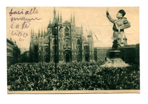 Cartolina militare mussolini - cartolina, a