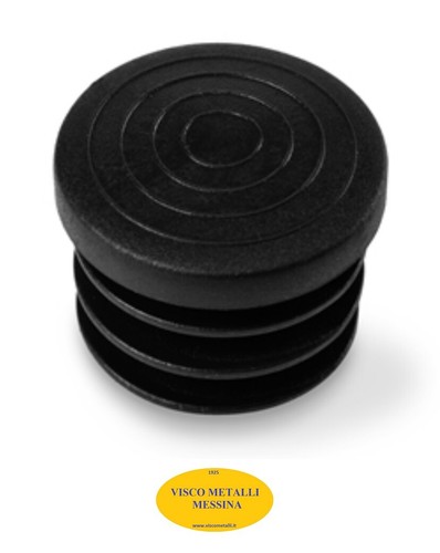 Tappo tondo pvc nero - pvc,