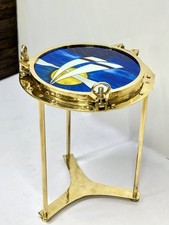 Botola per nave nautica retrò con design in vetro, ricondizionata come tavoli...