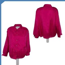 Laura & Jayne Camicia Donna Vintage Fucsia Anni 80 Taglia 18w It 54 Manica Lunga