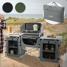 Cucina da campeggio 3 piani pieghevole alluminio + borsa trasporto vari colori