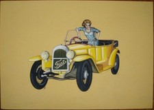 Pochoir tempera pubblicità