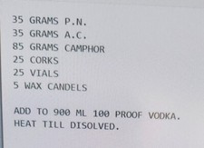 Ingredienti in vetro tempesta secca più fiale, tappi e candele di cera. 