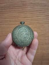 Orologio Da Tasca Argento Trincea Kuk Ww1 No Elmetto Adrian 