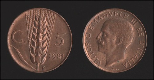 Centesimi 1921 spiga - spiga,