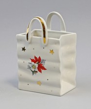9942803 Wagner&apel Ciotola Porcellana come Borsa Stella Natale 10x8x15cm