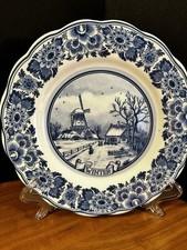 Blue delfts hand - blue, plate