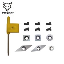 6PCS Inserti in Carburo Quadrati/Diamante/Rotondi Taglierine per Tornio Legno Utensili Tornitura