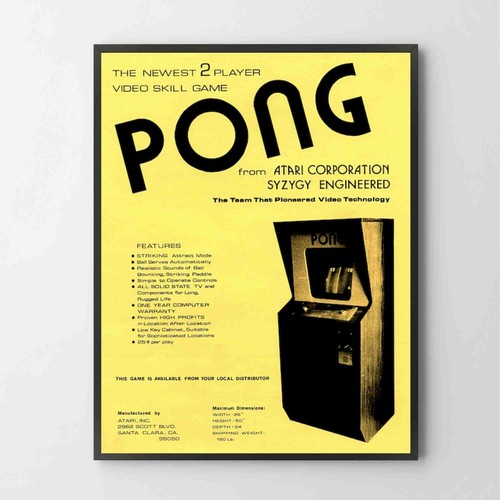 Poster pong atari arcade - poster,