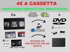 ?SERVIZIO conversioni Hi8 video8 vhs pellicole super8 minidv ragalo natale gift