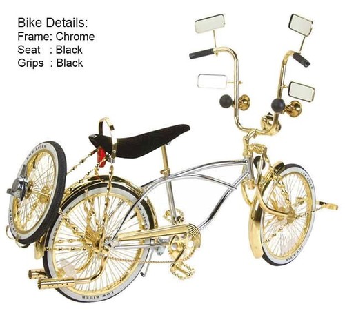 Bici lowrider tutta oro - bici,