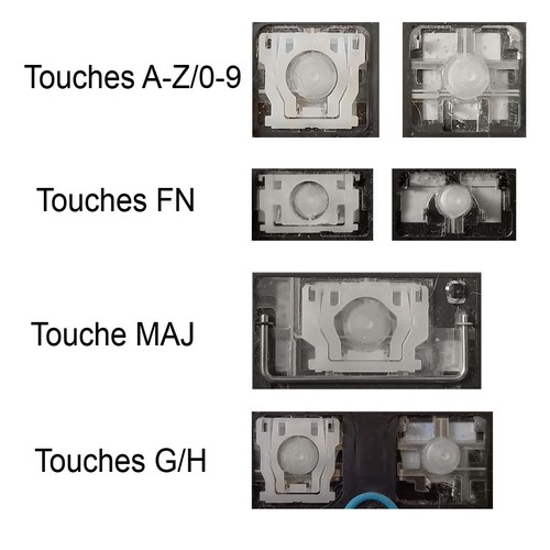 Touche clavier pour dell - de,