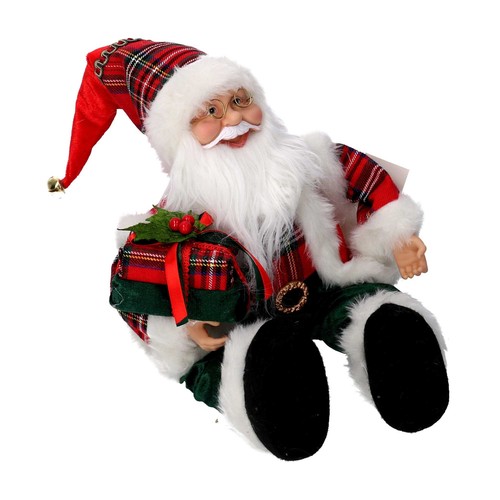 Babbo natale tessuto rosso - in,