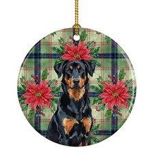Beauceron Christmas Poinsettas