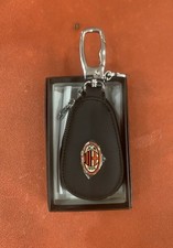 AC MILAN, PORTACHIAVI PORTATELECOMANDO IN PELLE DI ALTA QUALITÀ Con Logo