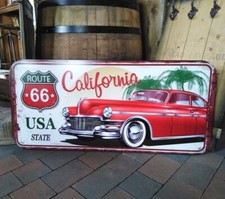 GRANDE INSEGNA IN LATTA CENA CALIFORNIA ROUTE 66 CAFE DECORAZIONE DA PARETE I...