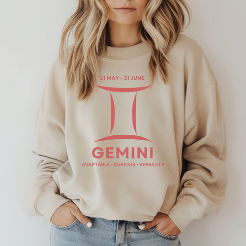 Felpa girocollo gemini segno - felpa,