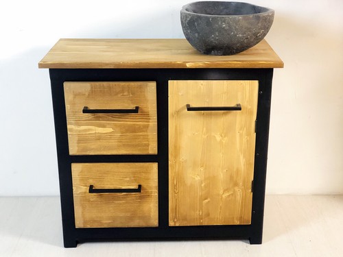 Mobile bagno industrial legno - mobile,