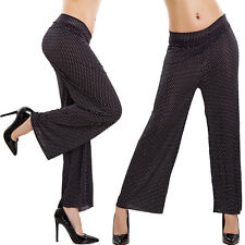 Pantaloni donna crop palazzo pois leggeri harem eleganti cavallo basso sexy 725