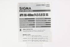 Manuale di istruzioni Sigma AF