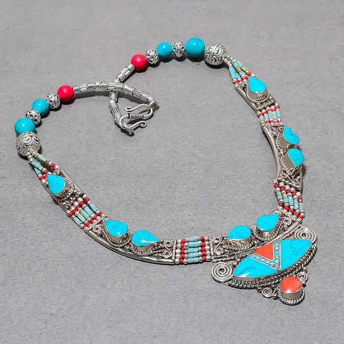 Collana nepalese turchese