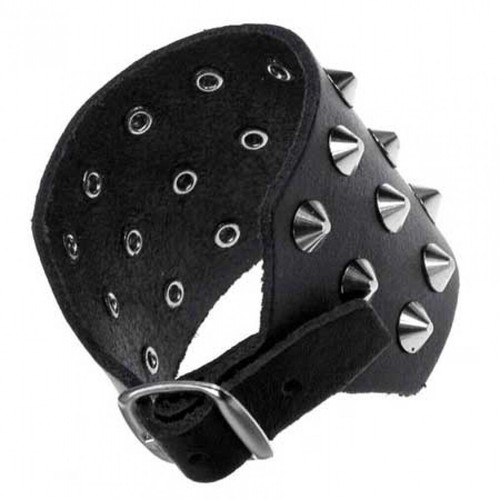 Pelle borchie bracciale 24 - borchie-,