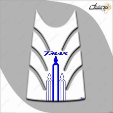 KIT ADESIVI RESINA 3D T MAX TMAX 2008-2011 MOTO CARENE SERBATOIO BIANCO BLU 500