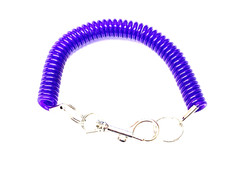 Portachiavi Vespa Piaggio Px Et3 A Molla Spirale Colore viola Fluorescente