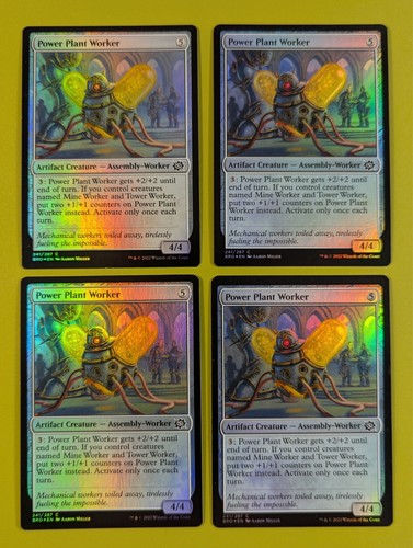 Foil power plant worker - plant, x4