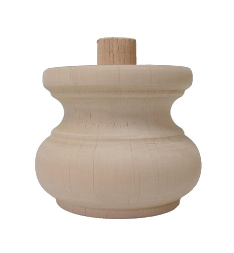 Piede piedino legno grezzo - piede,