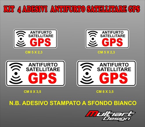 Adesivi antifurto gps allarm - adesivi,